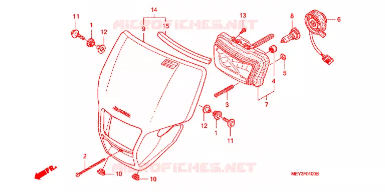 PHARE Honda MOTO 450 CRF 2005  CRF450X5