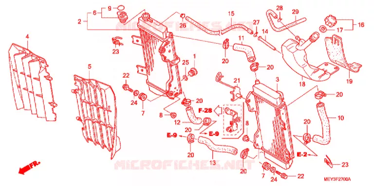 RADIATEUR Honda MOTO 450 CRF 2006  CRF450X6