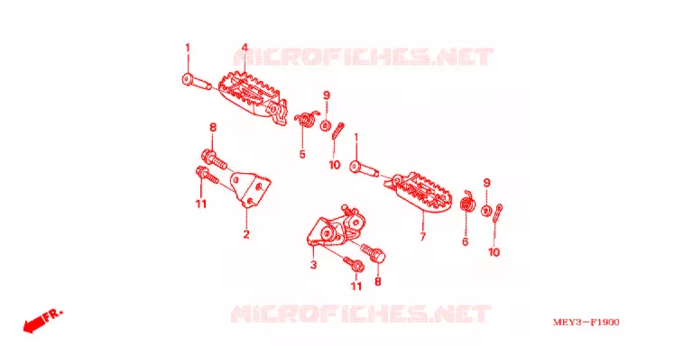 REPOSE PIED Honda MOTO 450 CRF 2007  CRF450X7