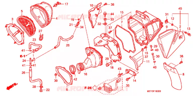 FILTRE A AIR Honda MOTO 450 CRF 2008  CRF450X8