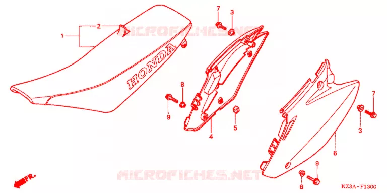 SELLE Honda MOTO 250 CR 2007  CR250R7
