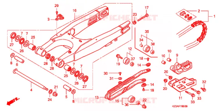 BRAS OSCILLANT Honda MOTO 250 CR 2007  CR250R7