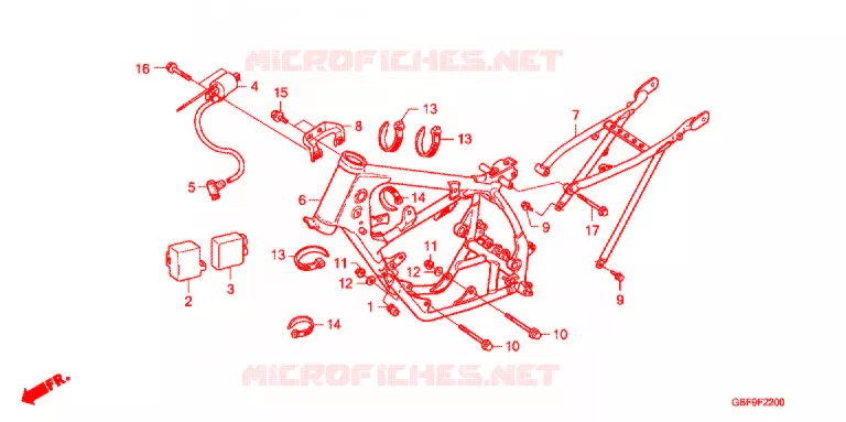 CADRE Honda MOTO 85 CR 2007  CR85R7