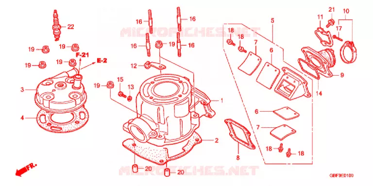 CULASSE Honda MOTO 85 CR 2007  CR85R7