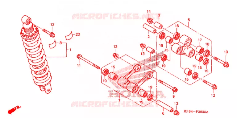 AMORTISSEUR ARRIERE Honda MOTO 230 CRF 2007  CRF230F7