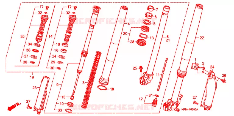 FOURCHE Honda MOTO 250 CRF 2007  CRF250R7