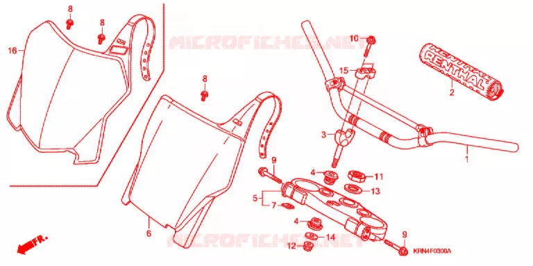 GUIDON - TE DE FOURCHE Honda MOTO 250 CRF 2007  CRF250R7