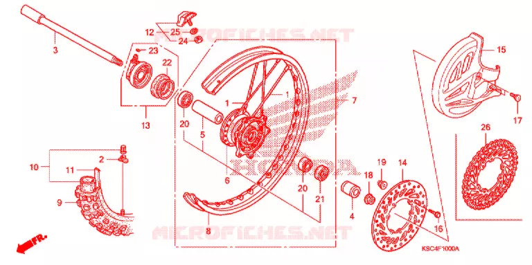 ROUE AVANT Honda MOTO 250 CRF 2007  CRF250X7