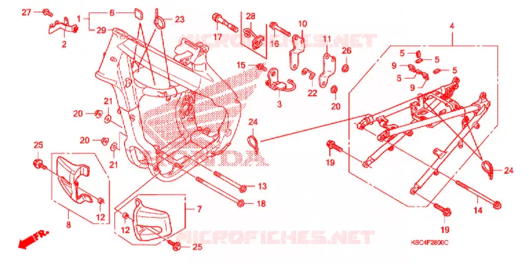 CADRE Honda MOTO 250 CRF 2007  CRF250X7