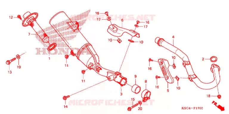 SILENCIEUX D'ECHAPPEMENT Honda MOTO 250 CRF 2007  CRF250X7