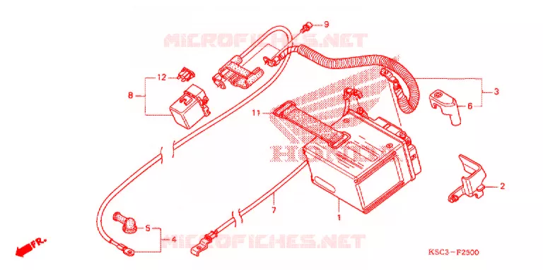 BATTERIE Honda MOTO 250 CRF 2007  CRF250X7