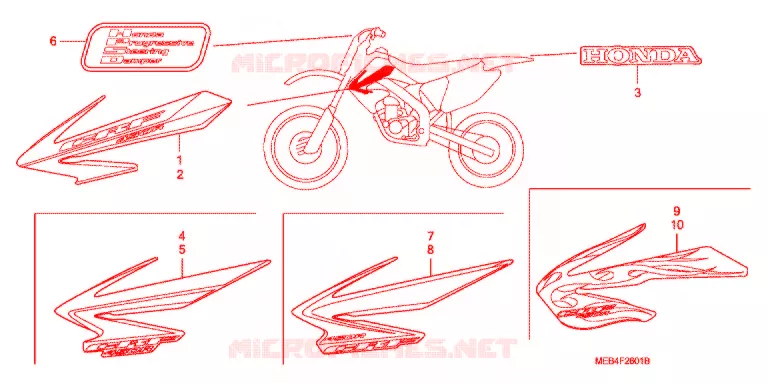t (CRF450R'06-'08) Honda MOTO 450 CRF 2007  CRF450R7