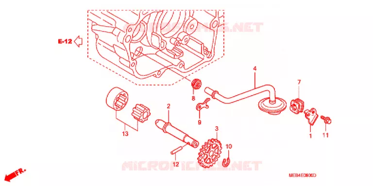 POMPE A HUILE Honda MOTO 450 CRF 2007  CRF450R7