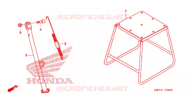 BEQUILLE Honda MOTO 450 CRF 2007  CRF450X7