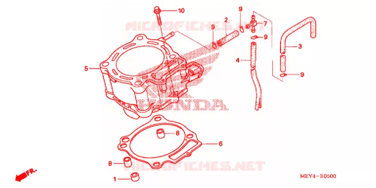 CYLINDRE Honda MOTO 450 CRF 2007  CRF450X7