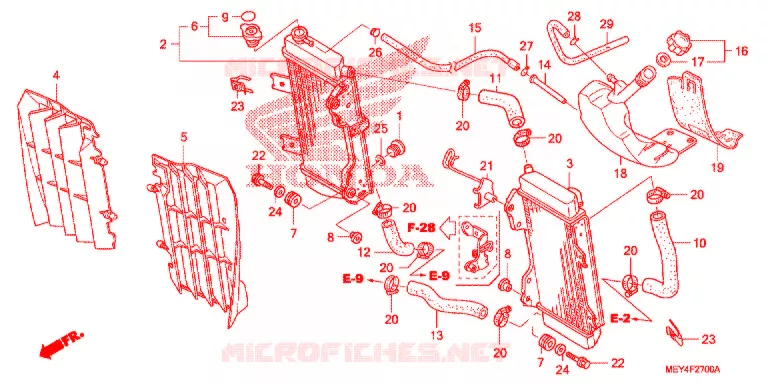 RADIATEUR Honda MOTO 450 CRF 2007  CRF450X7