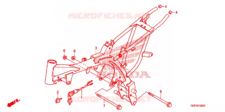 CADRE Honda MOTO 70 CRF 2007  CRF70F7
