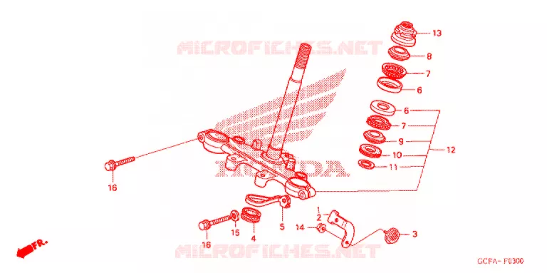TE DE FOURCHE Honda MOTO 70 CRF 2007  CRF70F7
