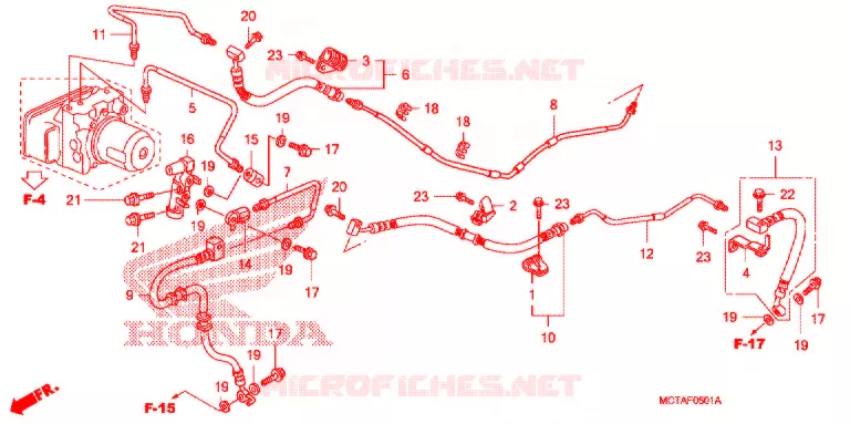 DURITE DE FREIN ARRIERE (FSC600A) Honda MOTO 70 CRF 2007  CRF70F7