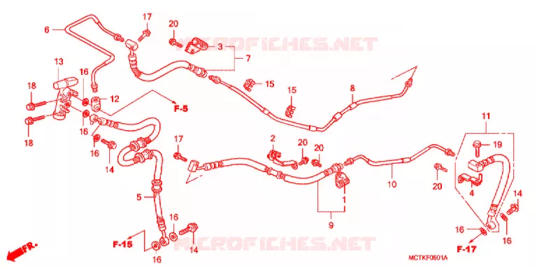 DURITE DE FREIN ARRIERE (FJS400D/FJS600D5-8) Honda SCOOTER 600 SILVERWING 2007  FJS600D7