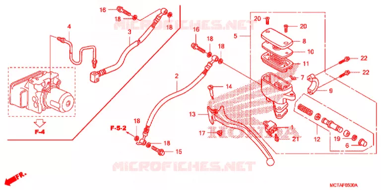 MAITRE-CYLINDRE DE FREIN ARRIERE Honda SCOOTER 600 SILVERWING 2007  FSC600A7