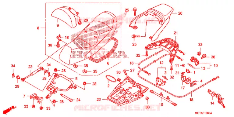 SELLE Honda SCOOTER 600 SILVERWING 2007  FSC600A7