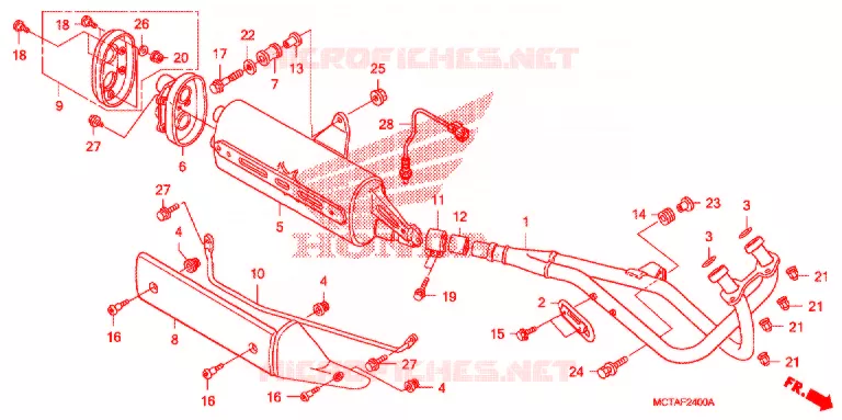 SILENCIEUX D'ECHAPPEMENT Honda SCOOTER 600 SILVERWING 2007  FSC600A7
