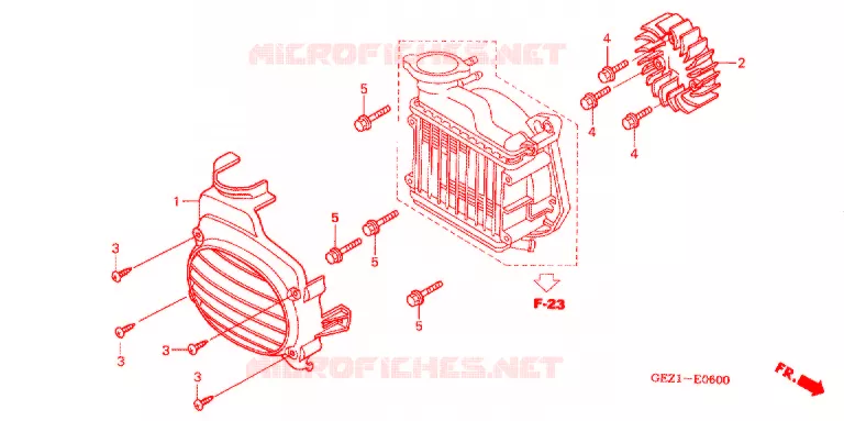 VENTILATEUR ET COUVERCLE DE RADIATEUR Honda SCOOTER 50 ZOOMER 2007  NPS507