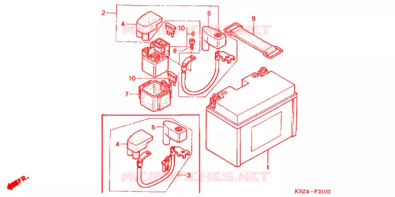 BATTERIE Honda SCOOTER 250 REFLEX 2007  NSS250A7_A