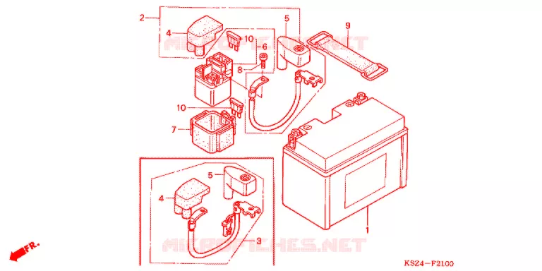 BATTERIE Honda SCOOTER 250 REFLEX 2007  NSS250AS7
