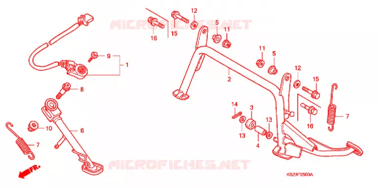 BEQUILLE Honda SCOOTER 250 REFLEX 2007  NSS250AS7