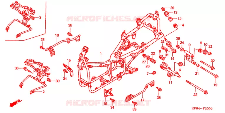 CADRE Honda SCOOTER 250 REFLEX 2007  NSS250S7