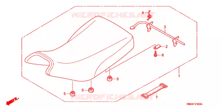 SELLE Honda ATV 500 FOURTRAX 2007  TRX500FGA7