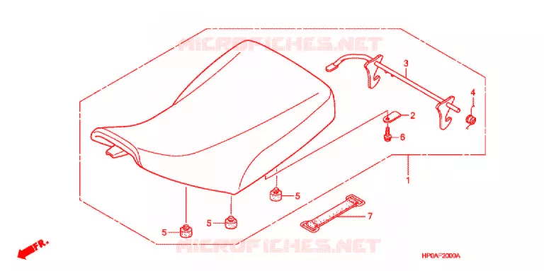 SELLE Honda ATV 500 FOURTRAX 2007  TRX500FM7