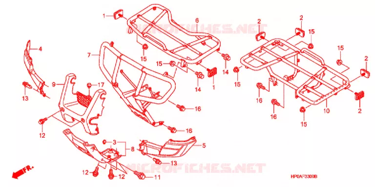 SUPPORT Honda ATV 500 FOURTRAX 2007  TRX500FM7