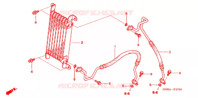 RADIATEUR D'HUILE Honda ATV 680 FOURTRAX 2007  TRX680FA7