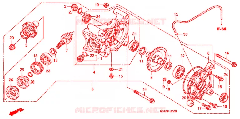 COUPLE CONIQUE Honda ATV 680 FOURTRAX 2007  TRX680FA7