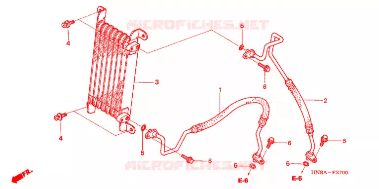 RADIATEUR D'HUILE Honda ATV 680 FOURTRAX 2007  TRX680FA7