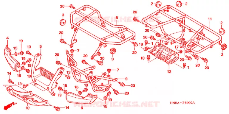 SUPPORT Honda ATV 680 FOURTRAX 2007  TRX680FGA7
