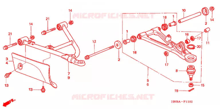TRIANGLES AVANT Honda ATV 680 FOURTRAX 2007  TRX680FGA7