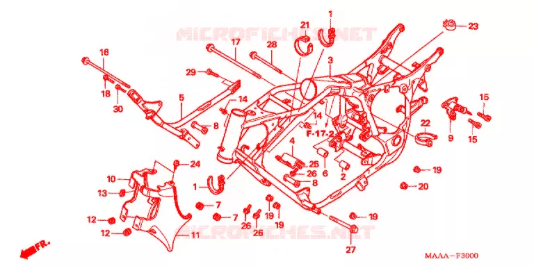 CADRE Honda MOTO 1100 SHADOW 2007  VT1100C7