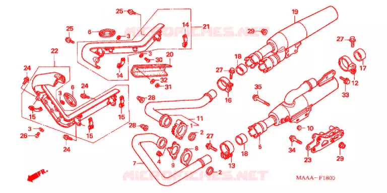 SILENCIEUX D'ECHAPPEMENT Honda MOTO 1100 SHADOW 2007  VT1100C7