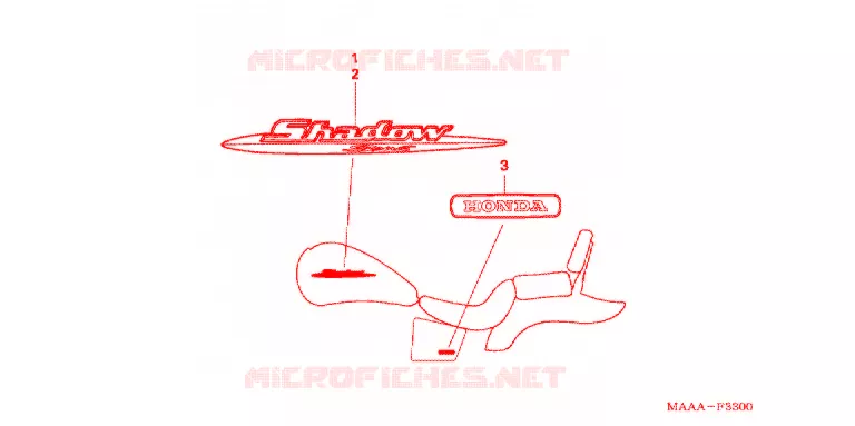 EMBLEME Honda MOTO 1100 SHADOW 2007  VT1100C7