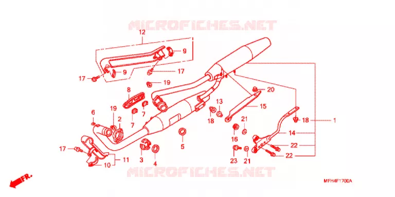 SILENCIEUX D'ECHAPPEMENT Honda MOTO 600 SHADOW 2007  VT600C7