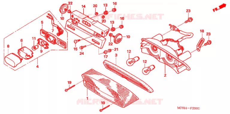 FEU ARRIERE Honda MOTO 600 SHADOW 2007  VT600C7