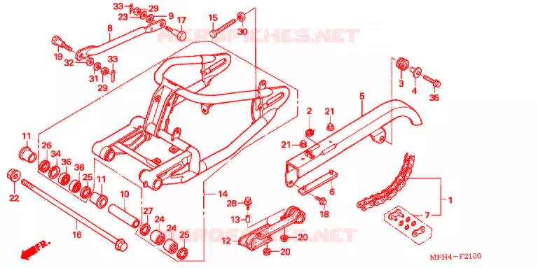 BRAS OSCILLANT Honda MOTO 600 SHADOW 2007  VT600C7