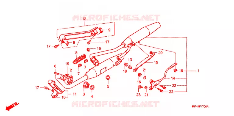 SILENCIEUX D'ECHAPPEMENT Honda MOTO 600 SHADOW 2007  VT600C7