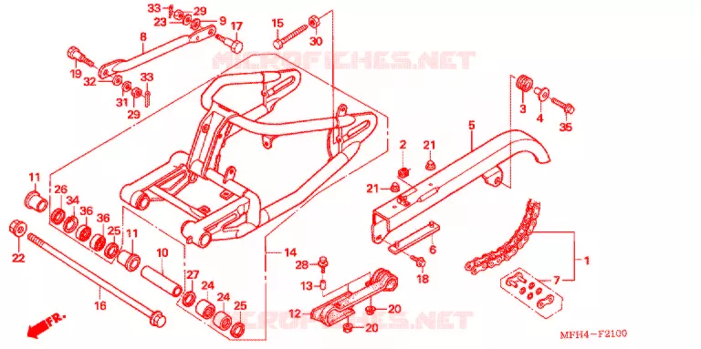 BRAS OSCILLANT Honda MOTO 600 SHADOW 2007  VT600C7