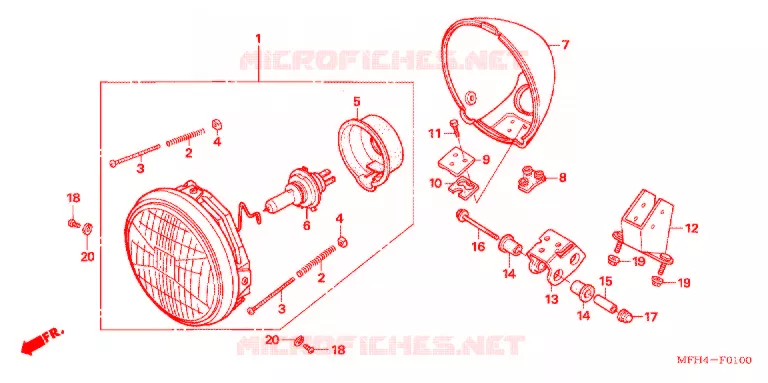 PHARE Honda MOTO 600 SHADOW 2007  VT600C7