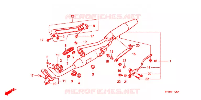 SILENCIEUX D'ECHAPPEMENT Honda MOTO 600 SHADOW 2007  VT600C7